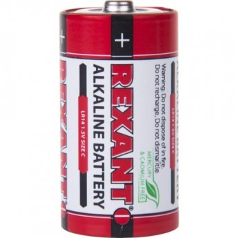 Алкалиновая батарейка REXANT С/LR14 1.5 V, 2 шт.