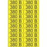 Наклейка REXANT знак электробезопасности «380 В» 15х50 мм (20 шт на листе) 56-0008-1
