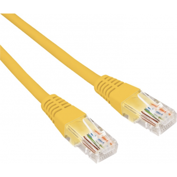 Патч-корд REXANT U/UTP 5e, RJ45-RJ45, неэкранированный, 26AWG, LSZH, желтый, 5 м
