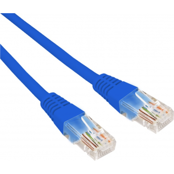 Патч-корд REXANT U/UTP 5e, RJ45-RJ45, неэкранированный, 26AWG, LSZH, синий, 1 м