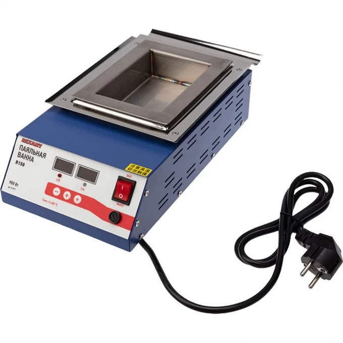 Паяльная ванна REXANT, модель R150, 900 Вт, 150х100х45 мм, 0-400 °C, цифровая 09-9071 Паяльная ванна REXANT, модель R150, 900 Вт, 150х100х45 мм, 0-400 °C, цифровая 09-9071