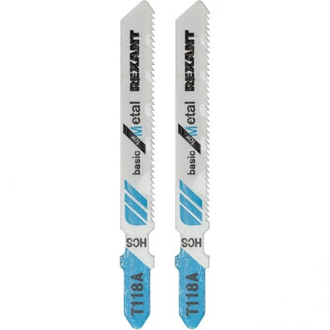Пилка для электролобзика REXANT 75 мм 21 з/д 1,5-3 мм T118A (2 шт./уп.) (металл) 92-0306 Пилка для электролобзика REXANT 75 мм 21 з/д 1,5-3 мм T118A (2 шт./уп.) (металл) 92-0306