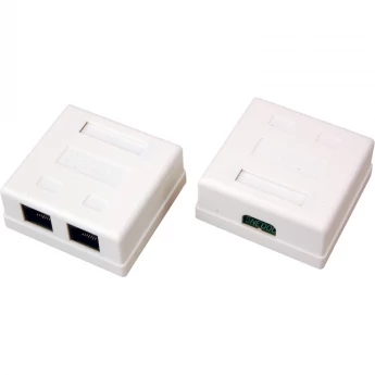 Розетка сетевая LAN REXANT на стену 2 гнездо 8Р8С (Rj-45)