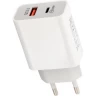 Сетевое зарядное устройство REXANT USB-A+USB-C адаптер, 18W белое 18-2216