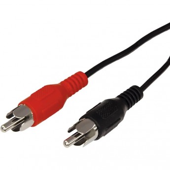 Шнур REXANT 2 RCA - 2 RCA, 1,5м, черный