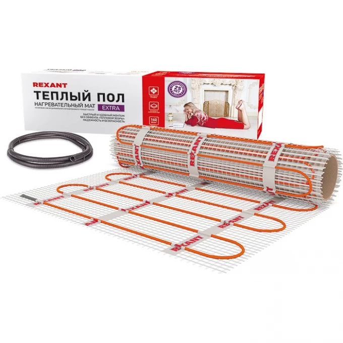 Теплый пол REXANT EXTRA нагревательный мат 4 м² 51-0508