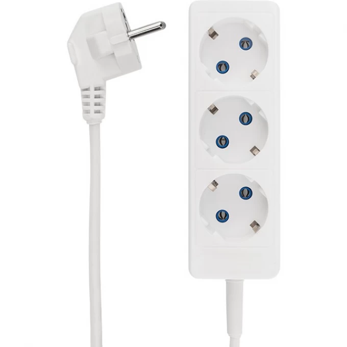 Удлинитель REXANT STANDARD 3 гнезда, 1,5м, 3х1,0мм², с/з, белый 13-4009 Удлинитель REXANT STANDARD 3 гнезда, 1,5м, 3х1,0мм², с/з, белый 13-4009